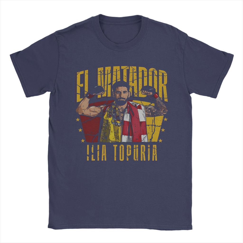 Ilia Topuria El Matador T-Shirt for Men Boxer Jiu Jitsu Combat Funny Cotton Tees Crew Neck Short Sleeve T Shirt Gift Clothing
