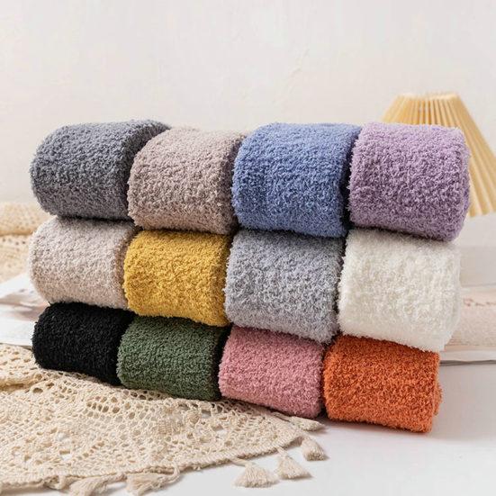 Over Knee Socks Windproof Leg Slimming Washable Winter Thermal Female Long Tube Socks Daily Wear