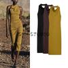 Spring New Women's Clothing Vertical Open Back Hanging Collar Sleeveless Elegant Long Midi Skirt Dress 1044155