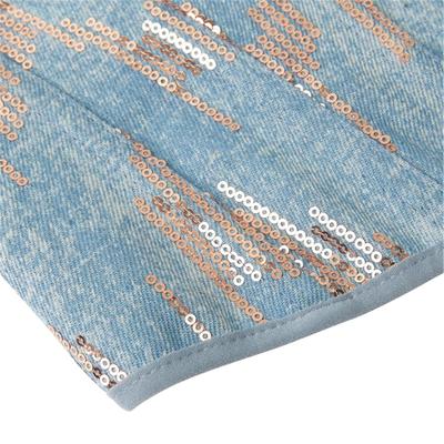 Girl Low Cut Strapless Vest Sexy Overbust Sequins Fishboned Corset Nightclub Banquets Party Body Slimming Strapless Vest