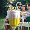 Summer Seawater Bucket Cup Holder Inflatable Swimming Pool Beach Swimming Play Family Party Floating Beer Beverage Tray Cooler