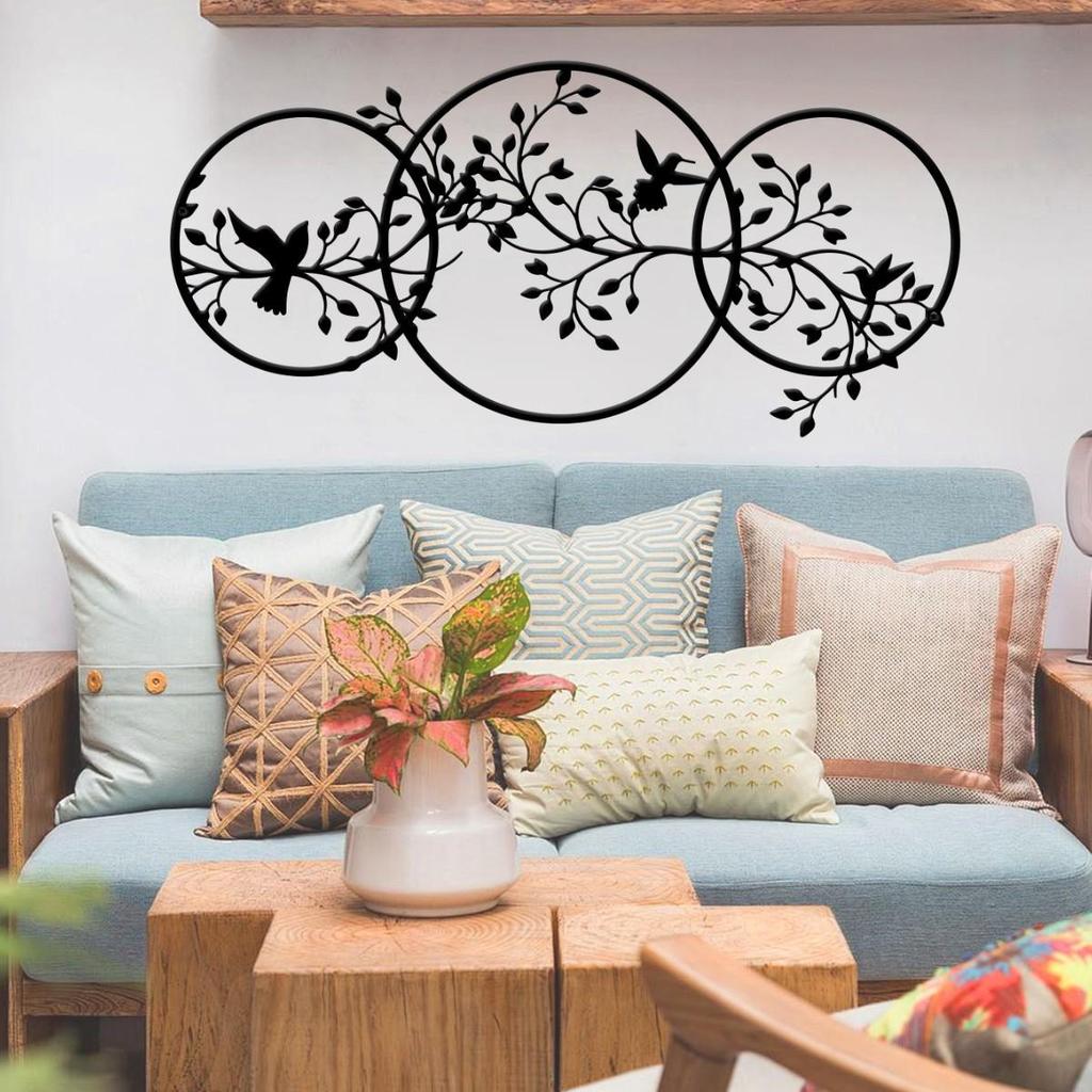 Little Bird On Branch Iron Wall Art for Bedroom & Kitchen