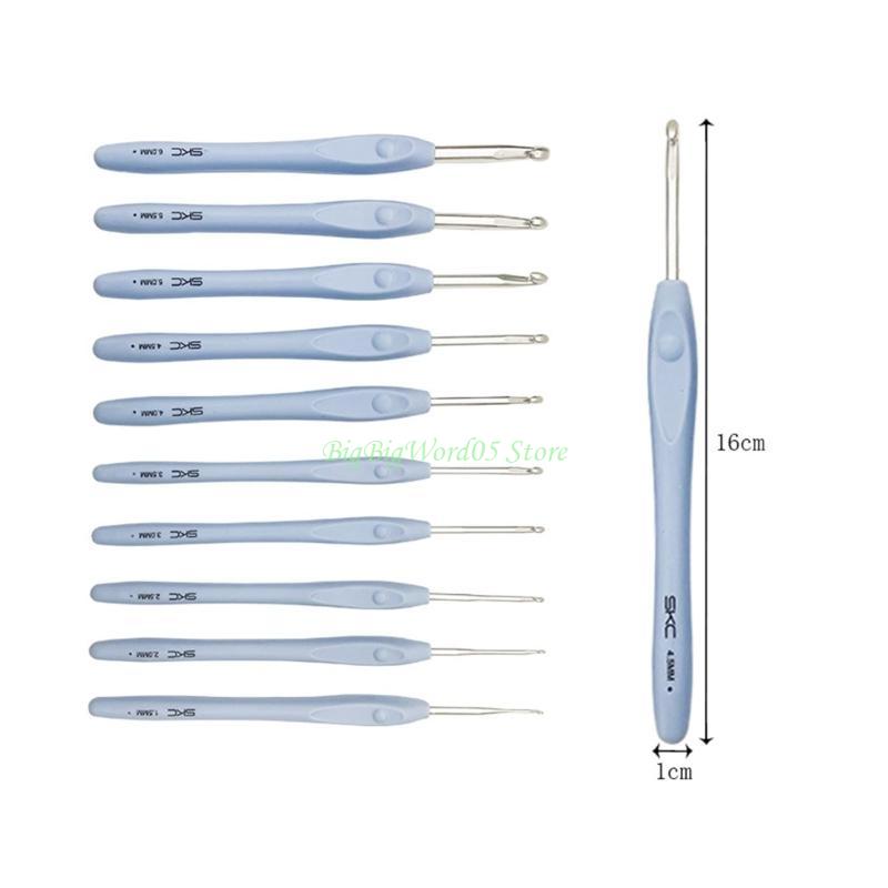 24TE 1.5-6mm Crochet Needles Soft Handle Crochet Hook Set for Crochet Craft Lightweight Crochet Hooks for Knitter Enthusiasts