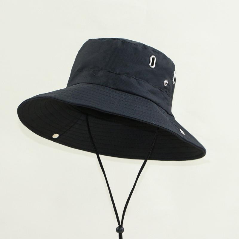 

Camping Drawstring Fisherman Hat Sun Shade Hiking Sun Protection Outdoor Mountaineering Fishing Hat Western Cowboy Hat чорний