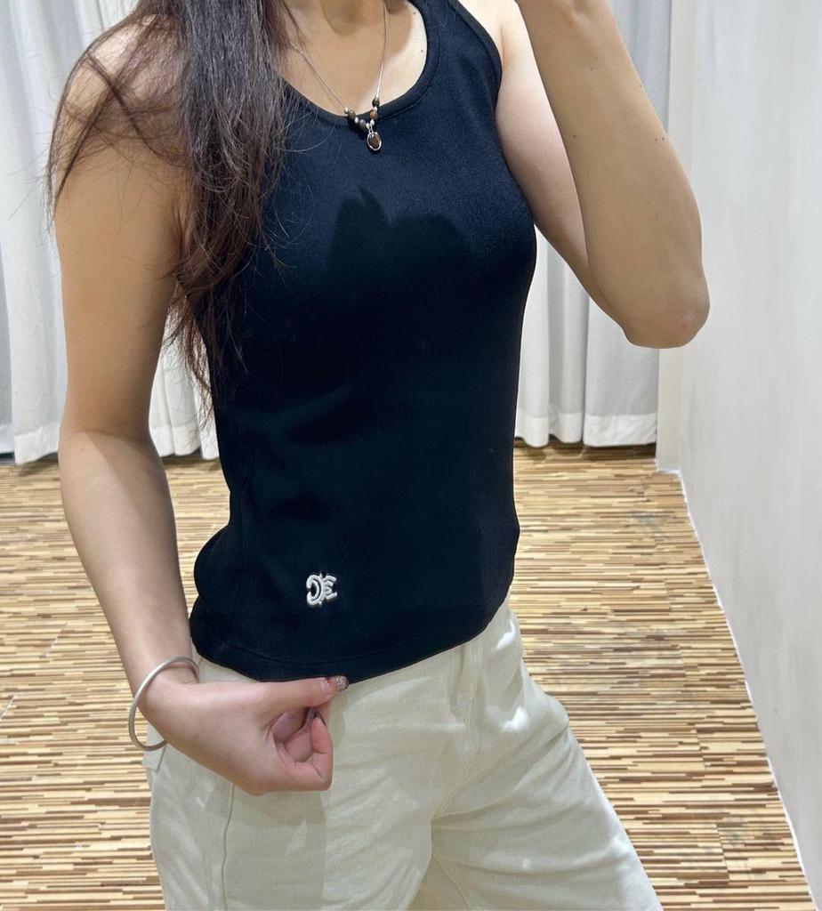 Nowy Wiosenno-Letni Damski Top Dzianinowy na Ramiączkach Wysokiej Klasy