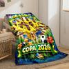 Brazil Soccer Team Designed Flannel blanket for bedroom, living room, sofa, and nap