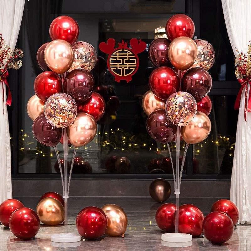 Romantic Wedding Room Balloon Decoration Set for Bedroom and Table