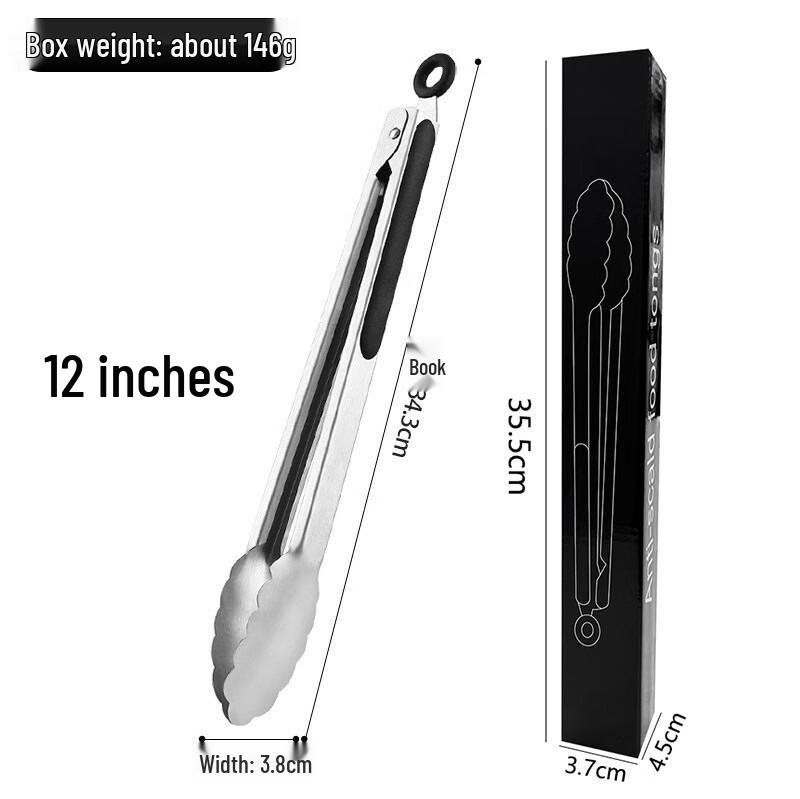 Zhishi Thickened Stainless Steel Food Tongs