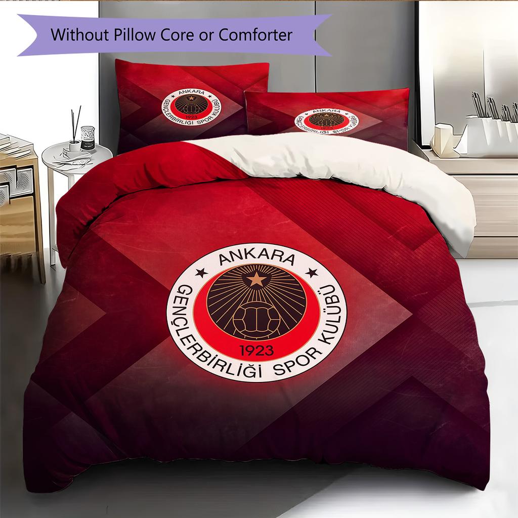 Gençlerbirliği SK Pattern Bedding Quilt Set Home Decoration Gift (1 * duvet cover + 2 * pillowcase without core)