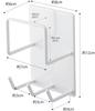 Magnetický držák na čištění koupelny Yamazaki Jitsugyo 4976 Bílý Přibl. Š8XH6XV12cm Tower Koupelna Rack Koupelna Čištění Sklad