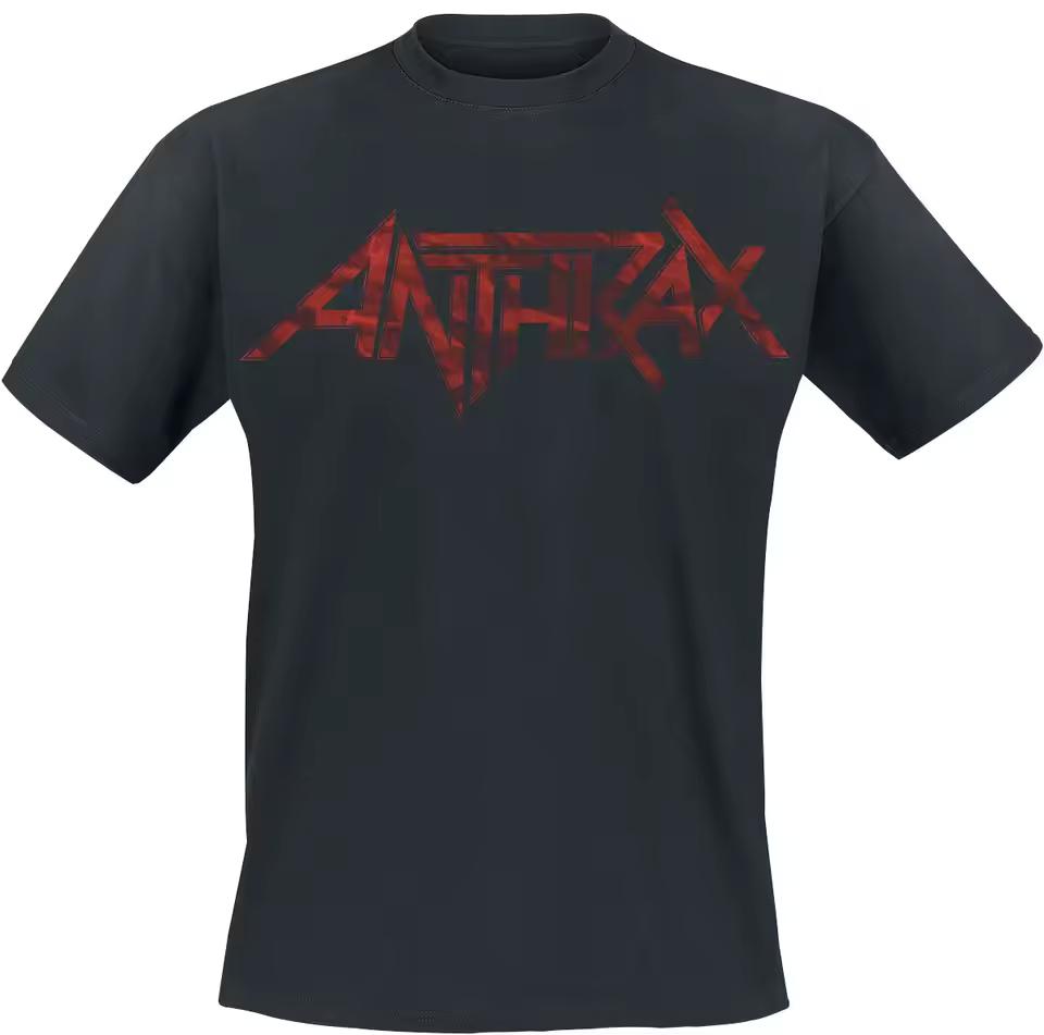 Anthrax Classic Red Logo Print T-Shirt Unisex Thrash Metal Fans Casual Tee Men Women Crew Neck