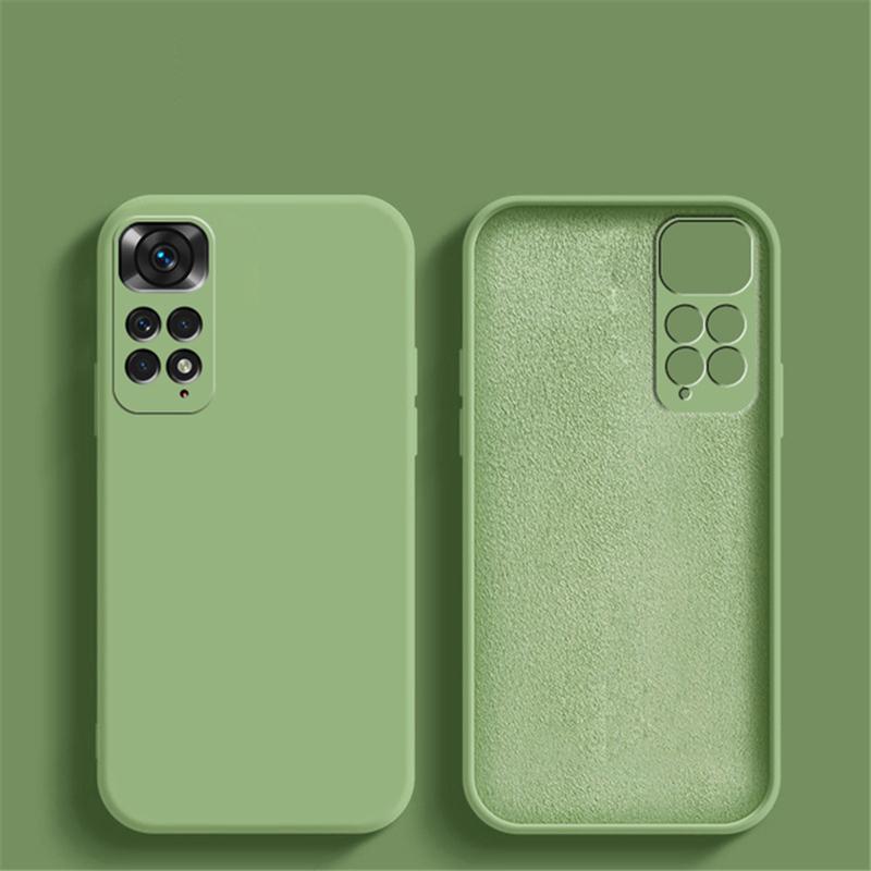 Original Liquid Silicone Phone Case For Xiaomi Redmi Note 12 11 10 Pro 11S 10S A1 10C 10A Poco X4 X3 NFC M5 M4 M3 Pro 4G 5G Shockproof Square Cover