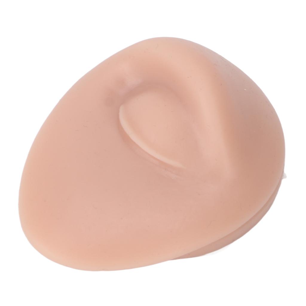 Soft Silicone Single Eye Model Flexible Elastic Simulation Reusable Jewelry Display Body Piercing Model with Acrylic Holder