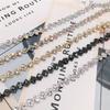 1 Yard S-shaped Glass Rhinestone Chain, 0.9cm Wide, AB Color, for Headbands, Hair Accessories, Dresses & Bridal Jewelry