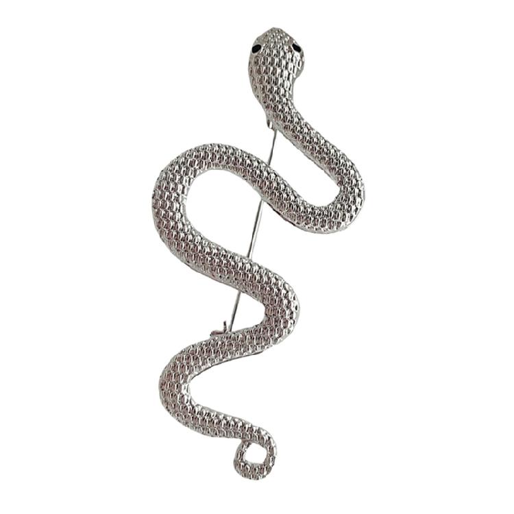 Unique Gold Tone Snake Brooch Designed for Trendsetters and Jewelry Collector Practical Zinc Alloy Lapel Pin Decoration
