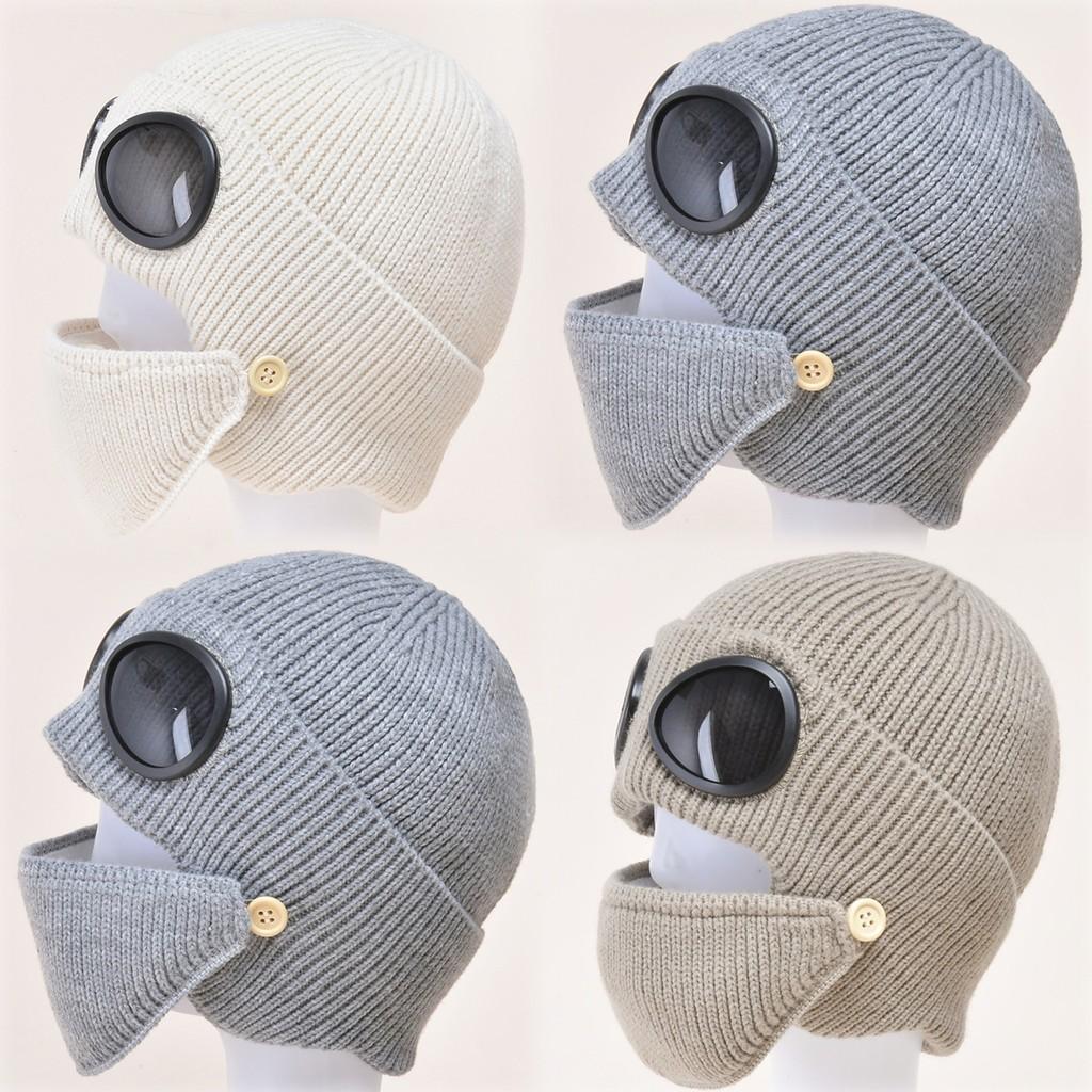 Knitted Earflap Hat For Women With Thick Warmth And Windproof Protection For Winter Outdoor Activities
