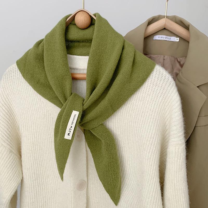 

Треугольный шарф женский платок вязаный шарф многофункциональный теплый вязаный шарф One Size