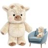 Plush Animal 23.6Inch Cuddly Soft Bedtime Soothing Plush Cow Animal Running Doll for Boys Girls Teens Friends Girlfriend Couples