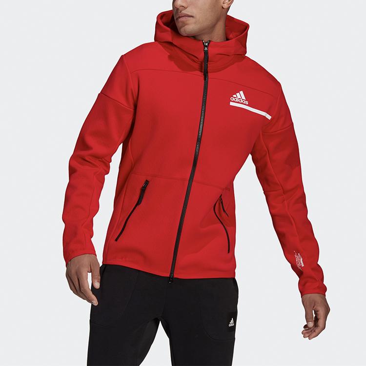 Adidas Zne Fz Training Hooded Jacket Men Jackets Light-Crimson GQ6210