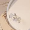 Princess Diana Style Natural Freshwater Pearl Earrings That Can Be Used Without Pierced Hypoallergenic [Orange Symbol] 7-8mm Clip-on Earrings, Ears,