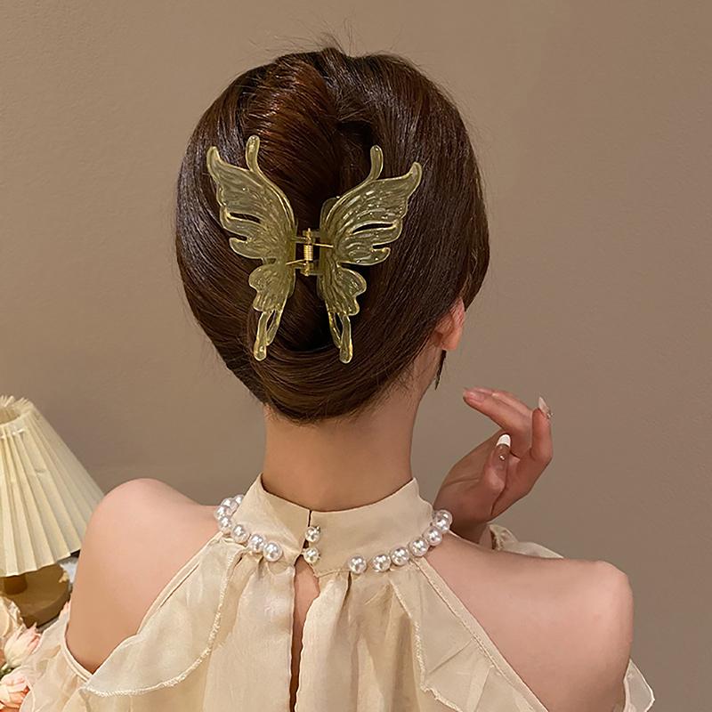 Modny Duży Przezroczysty Akrylowy Spinka do Włosów Motyl Klips do Tyłu Głowy Spinki Chwytaki Elegancki Klips Rekinowy Dla Kobiet Dziewczyn Akcesoria do Włosów