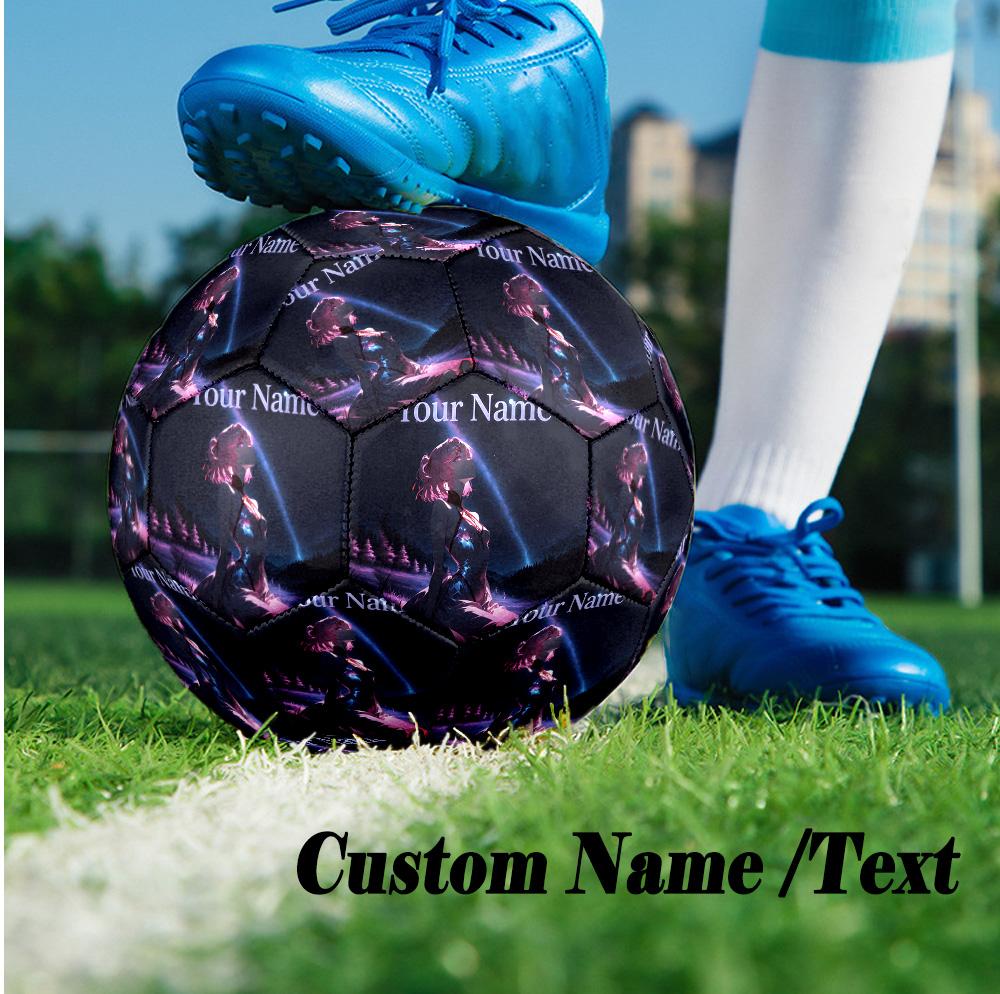 Custom Text Size 5 Soccer Ball, Standard Match Football For OutdoorDoki Doki Literature Club