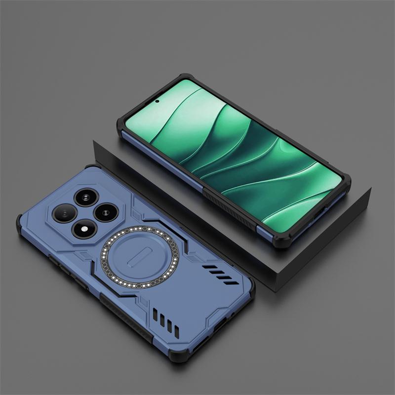 Hard Armor Case For Xiaomi Poco X7 Magnetic Adsorption Wireless Charge Cover Poco F7 Ultra F7 Pro X7 Pro Case For Poco X7 Case