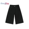 Cozy Up Men's Loose Hip Hop Cropped Jeans Work Denim Shorts with Cargo Pockets