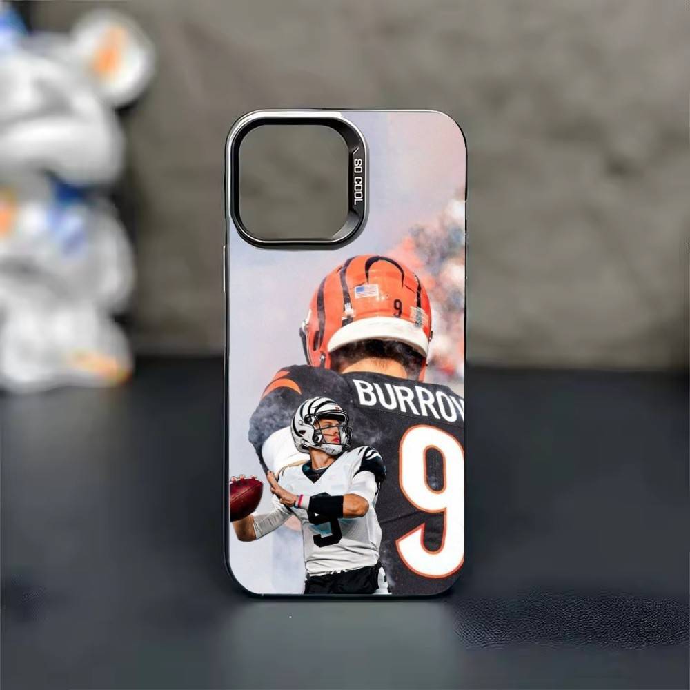 

Sports J-Joe Burrow 9 Phone Case For iPhone 17,16,15,14,13,12,11,Pro Max,Plus Candy Silver Cover iPhone14