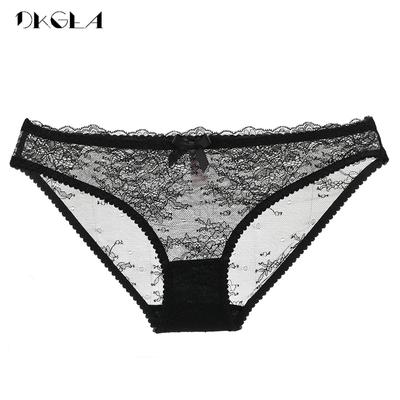 DKGEA Ausgehöhltes Spitzenhöschen Low-Rise Sexy Stickerei