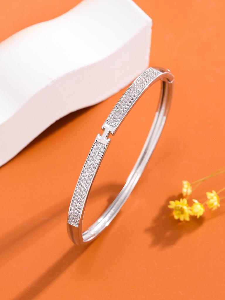 New letter i elegant half circle diamond-encrusted women's bracelet bracelet jewelry holiday gift