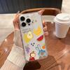 Colorful Fruit Doodle Phone Case For iPhone 17 Air 16E 16 15 14 11 Pro Max Plus 13 12 Mini 8 7 X Transparent Shockproof Cover