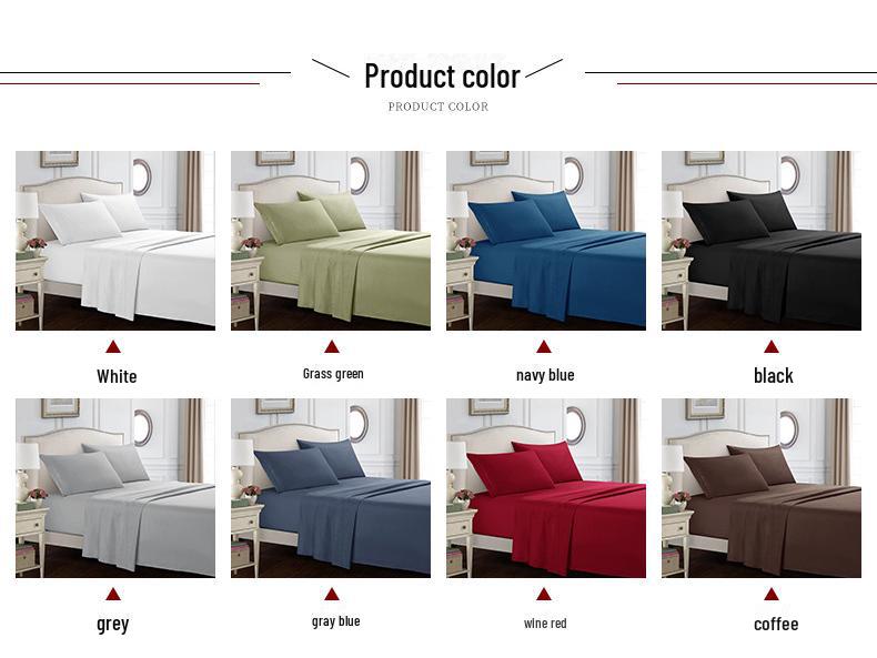 Weiou Embroidered Solid Color Four-Piece Bedding Set