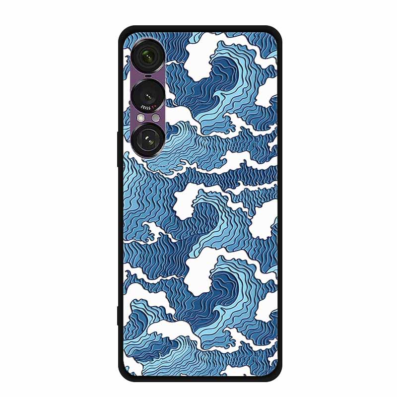 3D Emboss Case For Sony Xperia 1 VII 5G Case Flowers TPU Soft Silicone Back Cover For Sony Xperia 1 VII 2025 Phone Case XQ-FS54