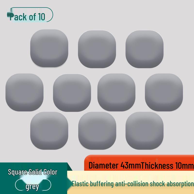 Silicone Door Handle Anti-Collision Pad - Simple, Solid Color Household Stopper