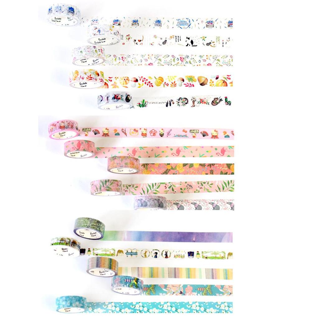 21 Design Original Paper Washi Tape Flower 15mm Adhesive Masking Tapes DIY Decoration Stickers