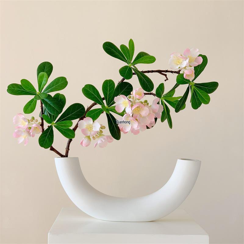 Lifelike Artificial Flower Arrangement with Greenery Potted for Indoor Décor