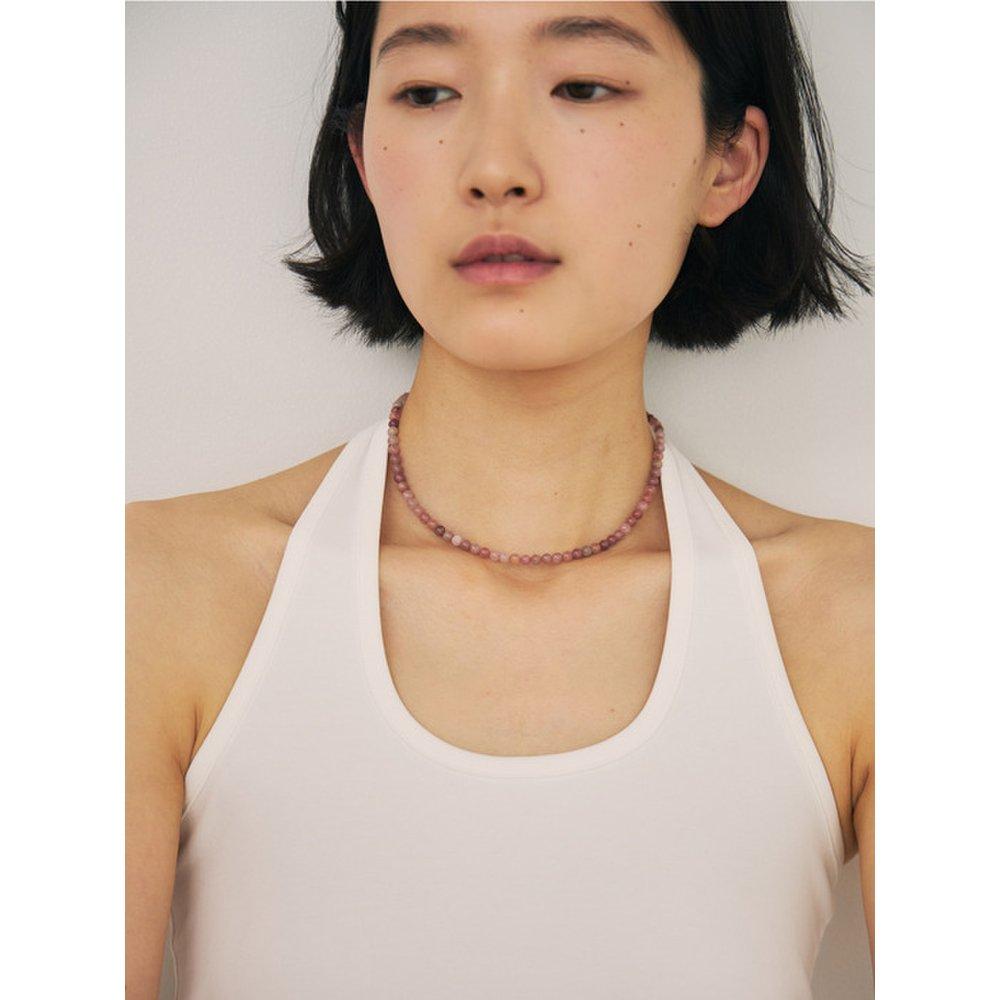 Bead Collar Necklace(Rose Dust)