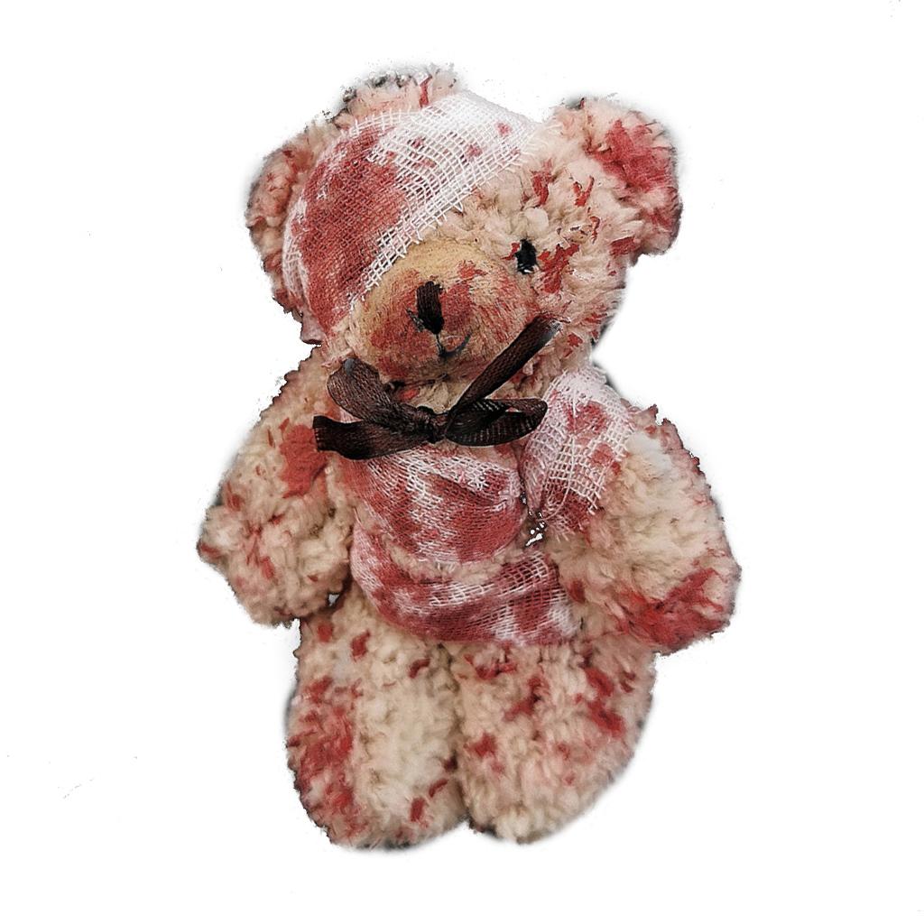 Trendy Bloody Plush Bear Pendant Keyring Keychain Cool Jewelry for Birthdays