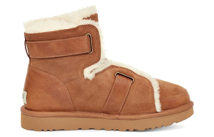 UGG Dune Mini Buckle Boot Fleece Lined Brown Women's 1119431-CHE