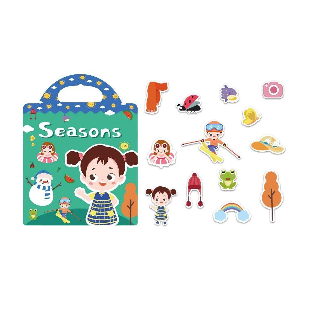 Educational Jelly Sticker Books Reusable Scene Quiet Stickers  Early Education Gifts