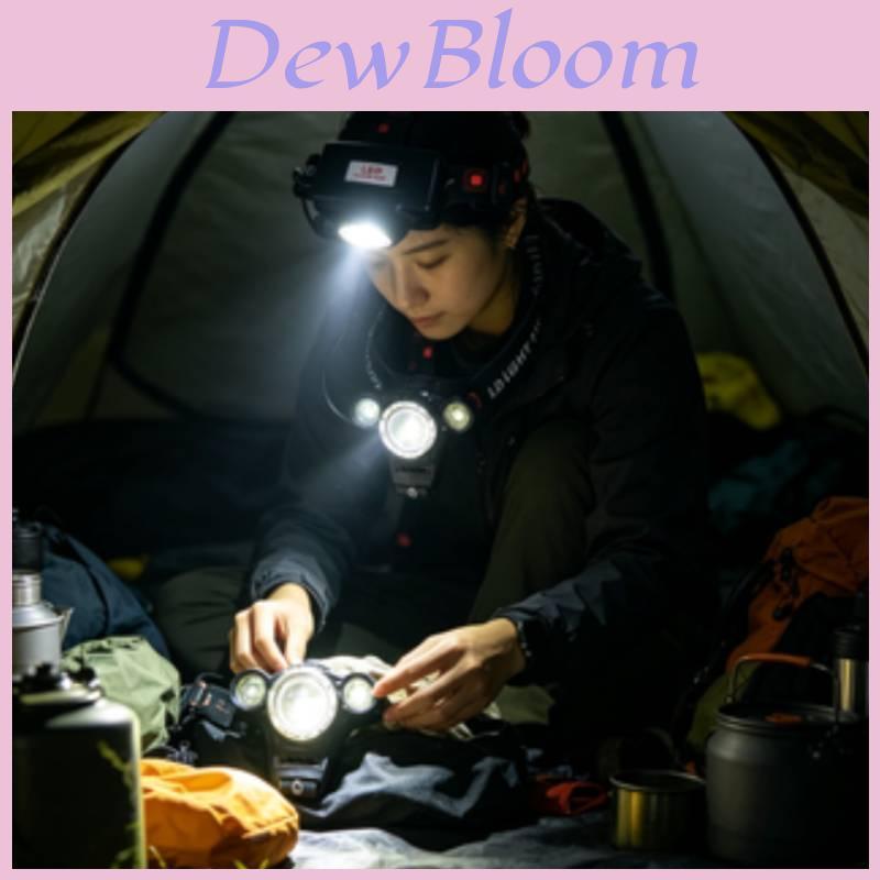 Miner Headlamp Rechargeable Led Headlight For Night Hiking And Camping