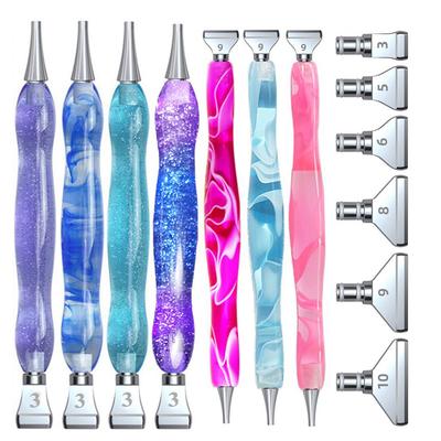 5D Resin Diamond Painting Pen Multi-placer Eco-friendly Alloy Replacement Pen Heads Point Drill Pen Embroidery DIY Craft Nail Ar
