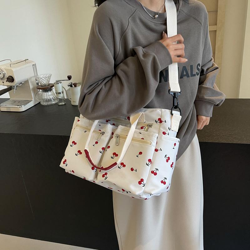 Geantă tote drăguță cu imprimeu pentru femei, capacitate mare, pentru ieșiri, geantă de umăr pentru studenți, la modă, geantă messenger portabilă