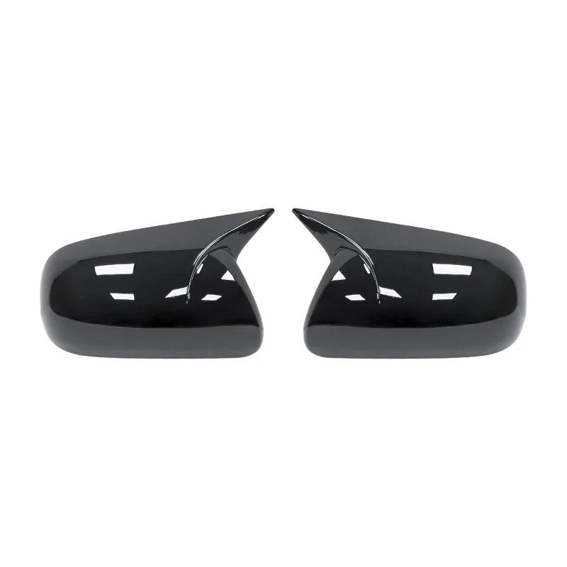 Replacement Rearview Side Mirror Covers Caps For Toyota Corolla 2007-2013 Vios Yaris Sedan P90 2008-2013 Carbon Fiber Gloss Blac