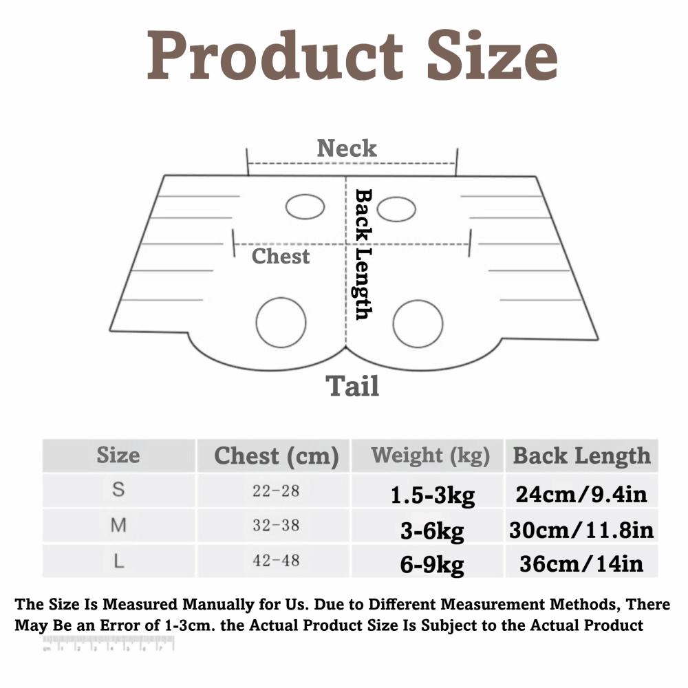 Small/Medium/Large Pet Recovery Cloth Breathable Pet Weaning Clothes  Pet Anti-licking