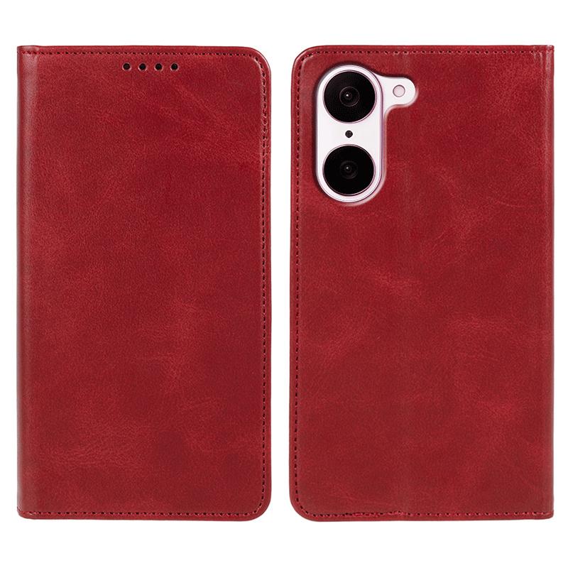 Pro OnePlus Nord CE5 5G Pouzdro Silné Magnetické PU Kůže Kryt na Telefon Textura Telete