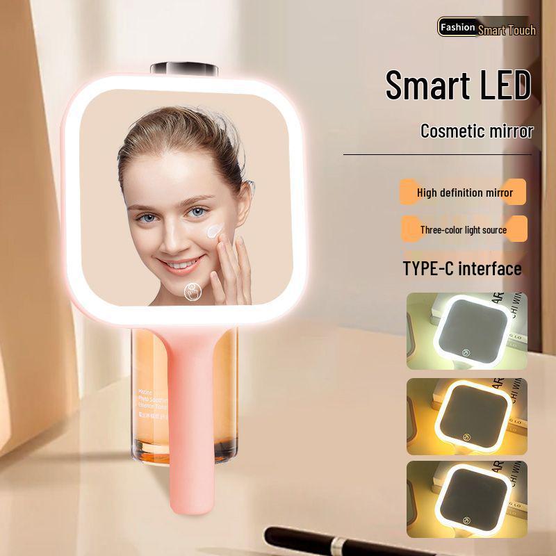 

Складне світлодіодне дзеркало для макіяжу: Портативне дзеркало для макіяжу високої чіткості зі світлом, ідеально підходить для подорожей та настільного комп ютера в гуртожитку.