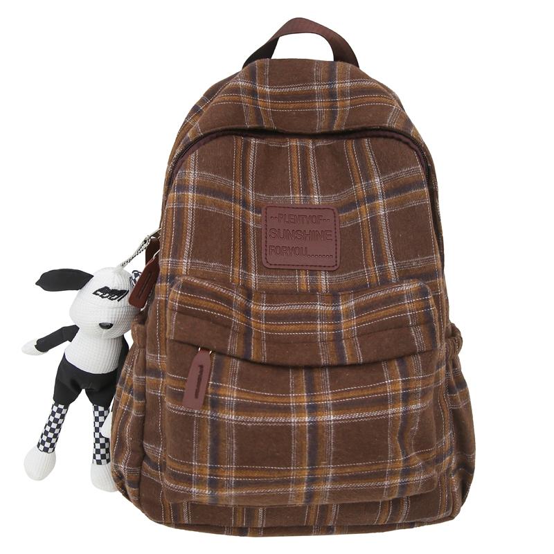 

Шкільний жіночий рюкзак для середньої школи сірий/коричневий