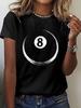 8-Ball Grafik T-Shirt
